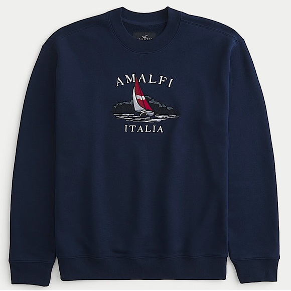 New! Hollister AMALFI 🇮🇹 Unisex Crewneck Sweatshirt XS, M - Picture 1 of 2